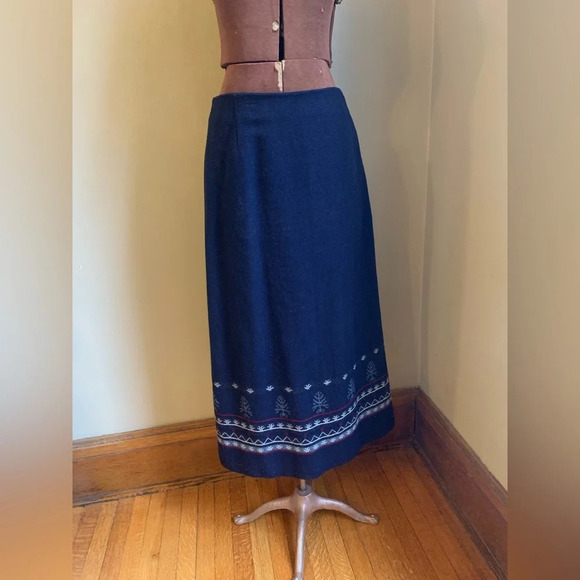 Pendleton original wool sweater, wool skirt, wool set dark academia - Picture 7 of 13